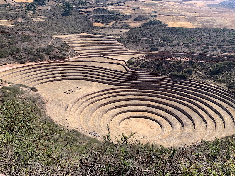 Die Agrarversuchsanlage der Inkas sieht surreal aus